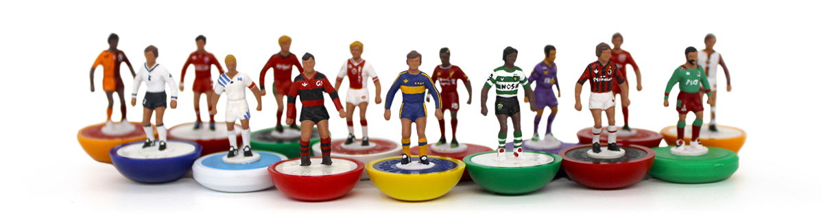 Collection of hand-painted Subbuteo players